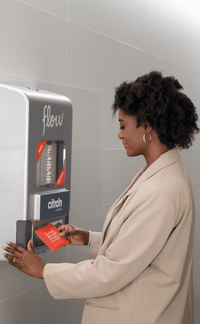 Aunt Flow washroom vending machine