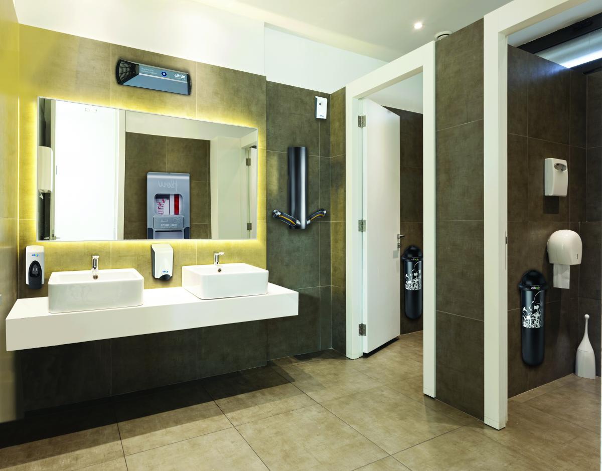 washroom with several citron products