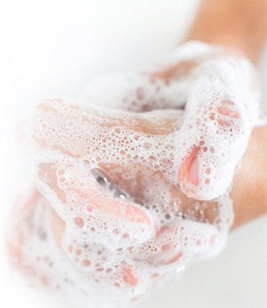 hand washing close-up